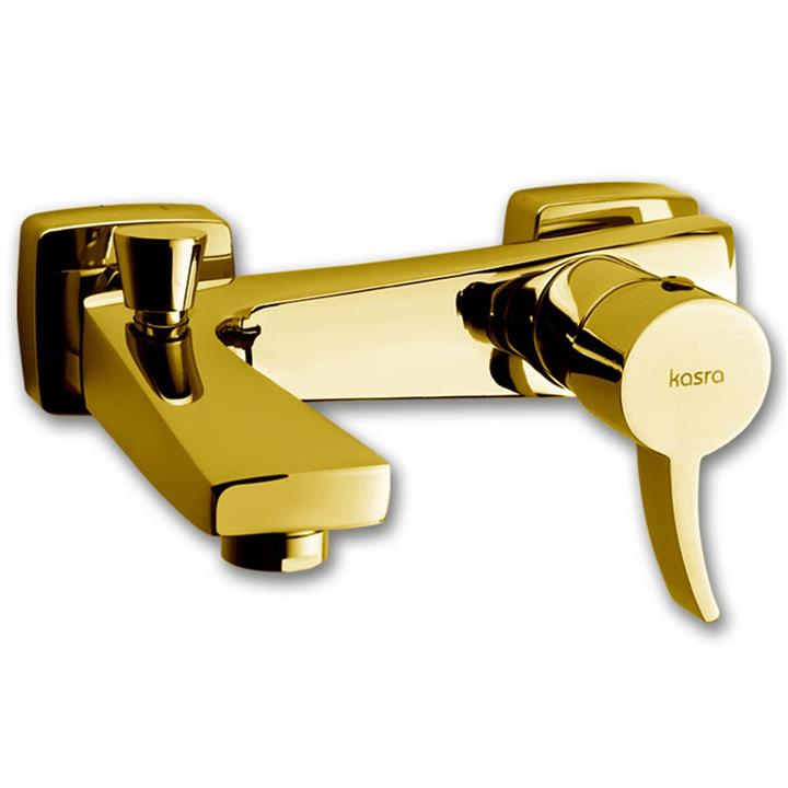 شیر حمام کسری مدل فیروزه طلایی Kasra gold firozeh bath mixer